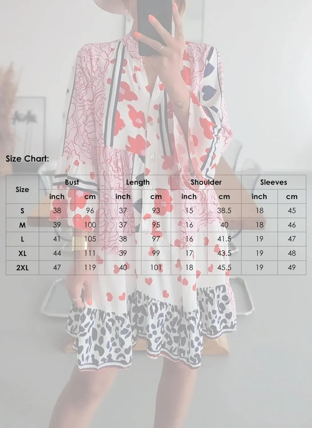 2025 Summer Dress for Women Casual V Neck 3/4 Sleeve Mini Dress Simple Floral Print Loose Shift Dresses