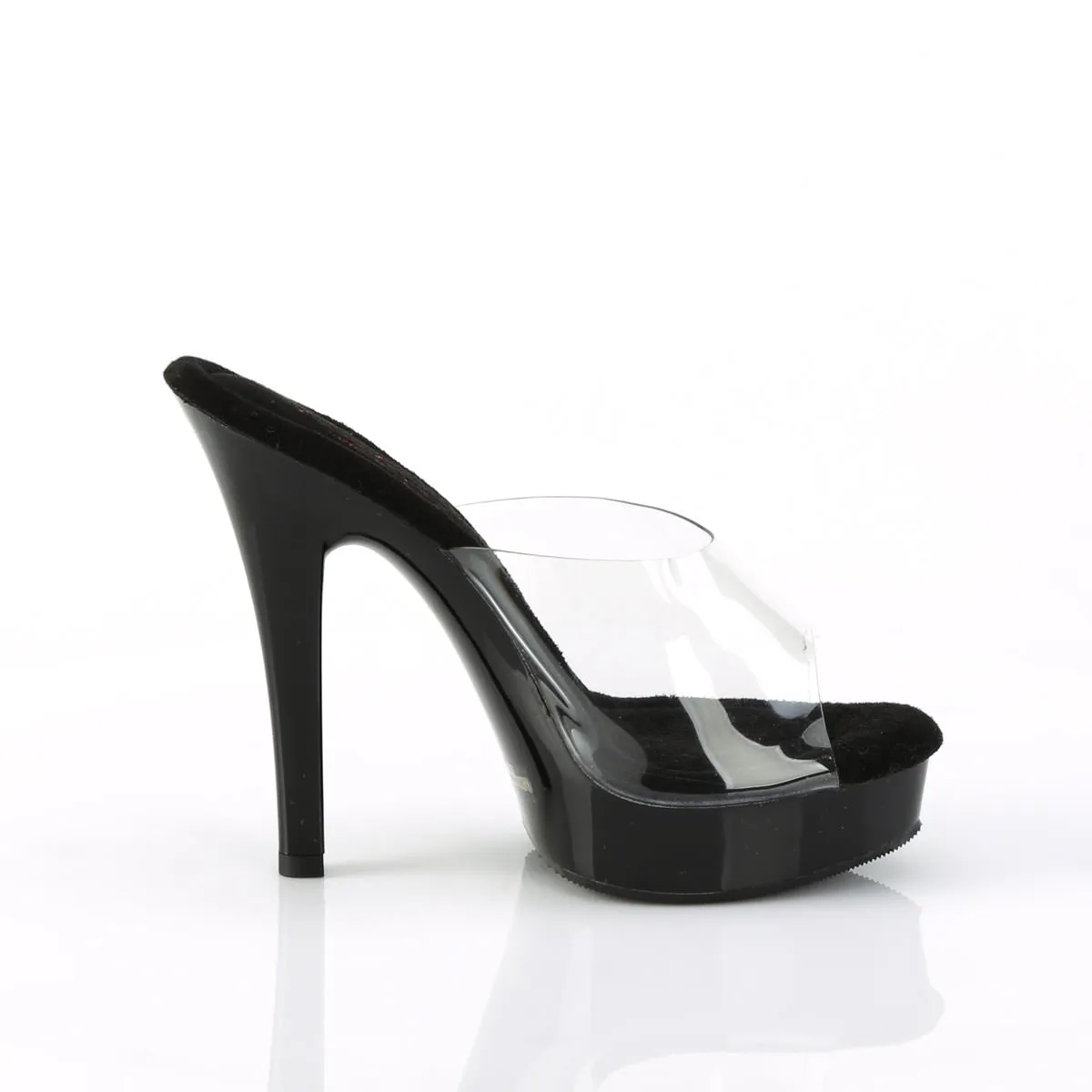 5 Inch Heel MAJESTY-501 Clear Black