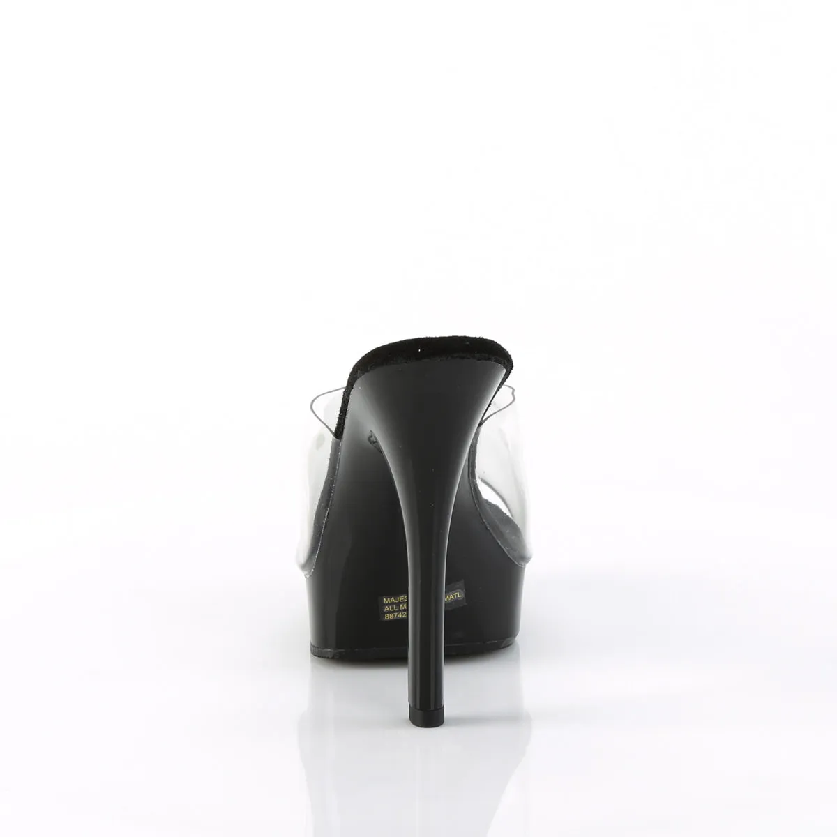 5 Inch Heel MAJESTY-501 Clear Black