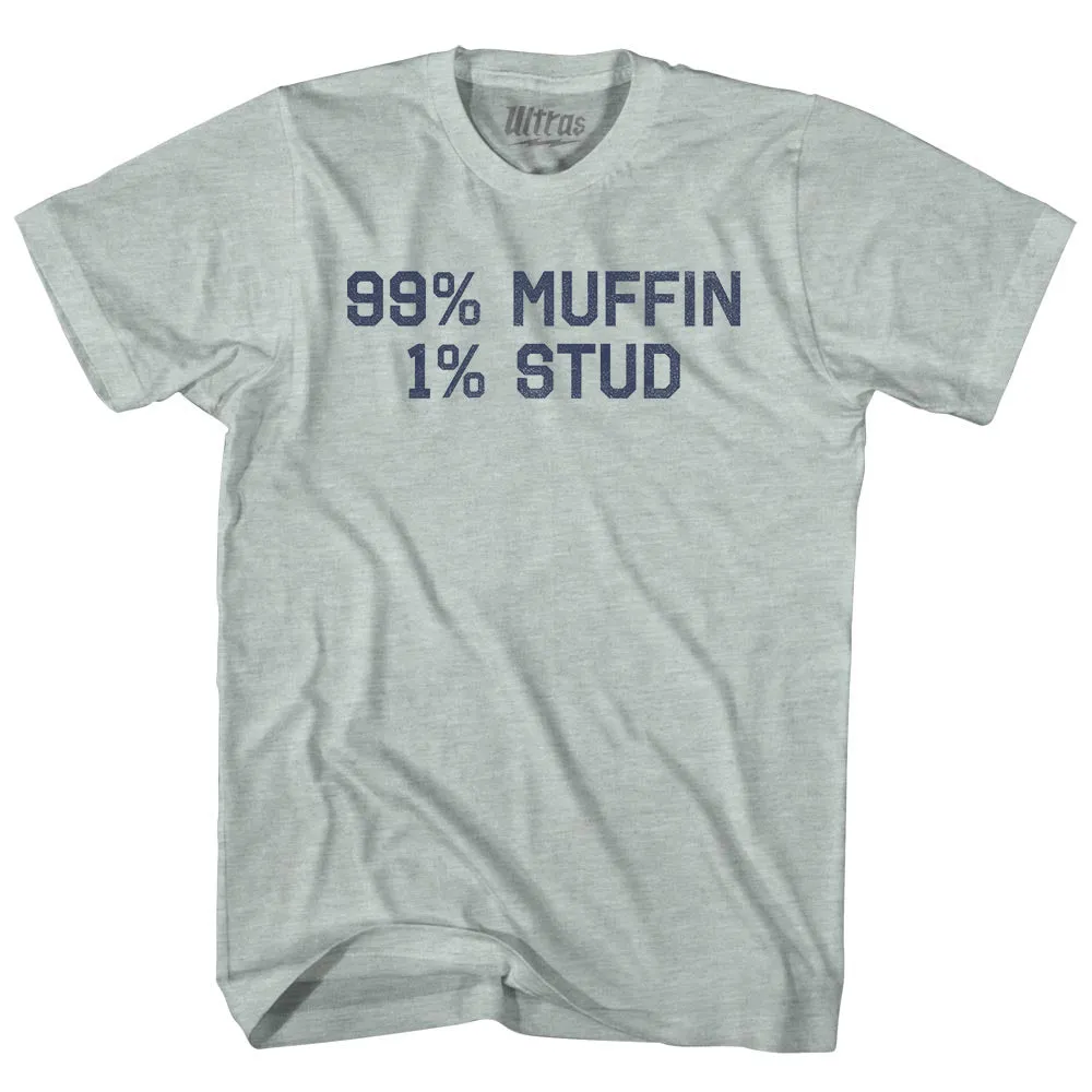 99% Muffin 1% Stud Adult Tri-Blend T-shirt