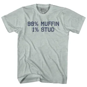 99% Muffin 1% Stud Adult Tri-Blend T-shirt