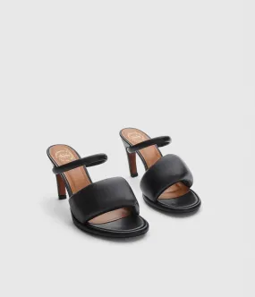 AGNONE HEELED SANDAL- BLACK