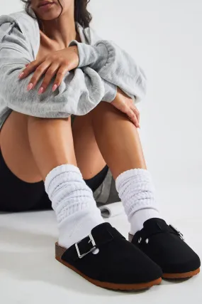Amozae-Always A Moment Casual Slides - Black