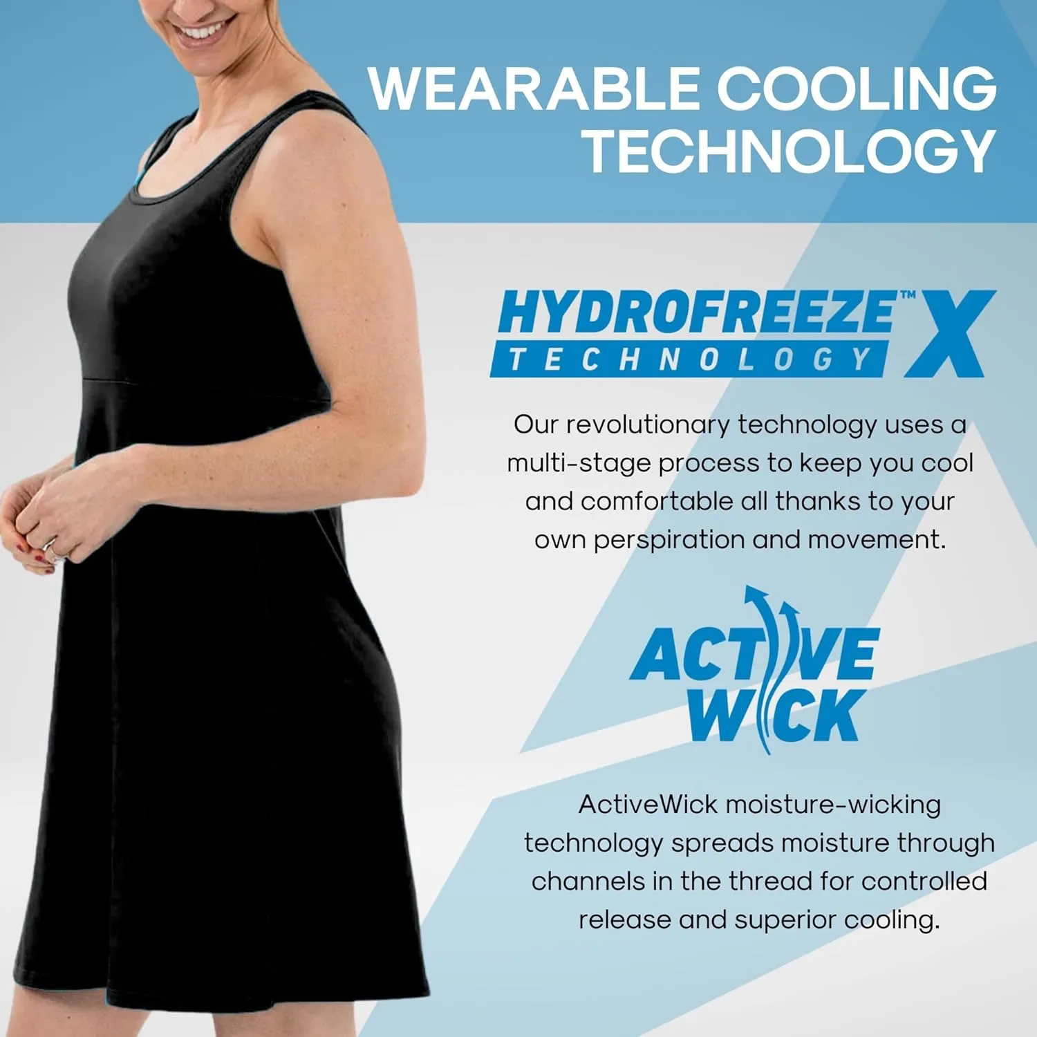Arctic Cool Women's Sundress Instant Cooling Moisture Wicking Performance UPF 50  | Lightweight Breathable Golf, Work,Dinner