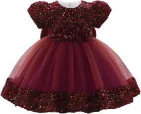 Baby Girls Dress Toddler Party Dress Cute Church Baptism Birthday Party Formal Dress