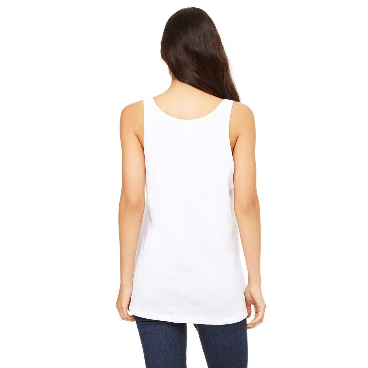 Bella   Canvas Women's White Relaxed Jersey Tank