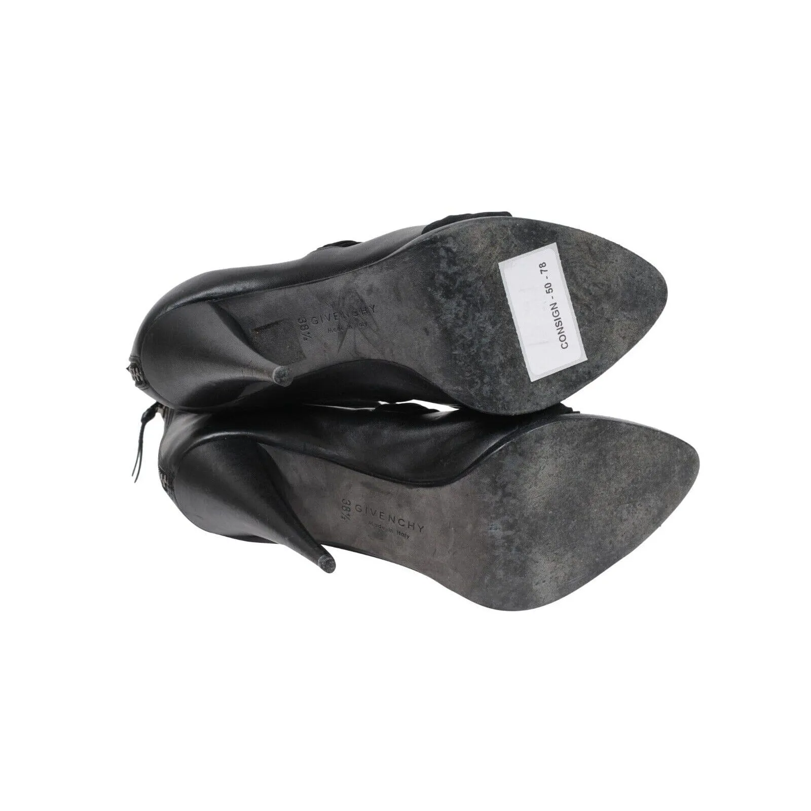 Black 120MM Back Zip Heel Jersey Wrap Sandals