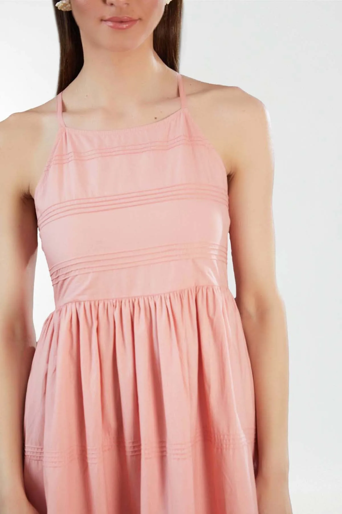 Blush Halter Maxi Dress