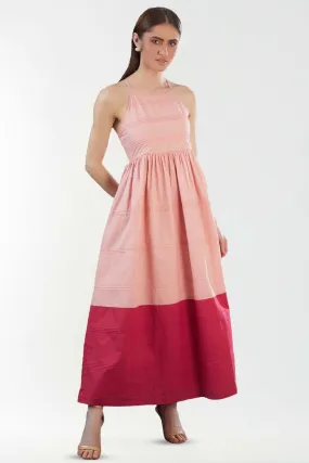 Blush Halter Maxi Dress