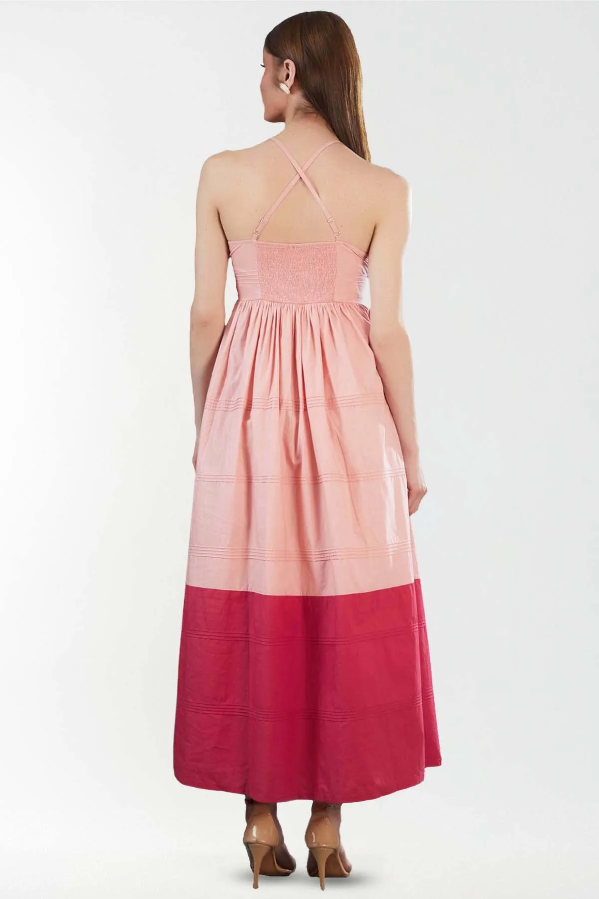 Blush Halter Maxi Dress