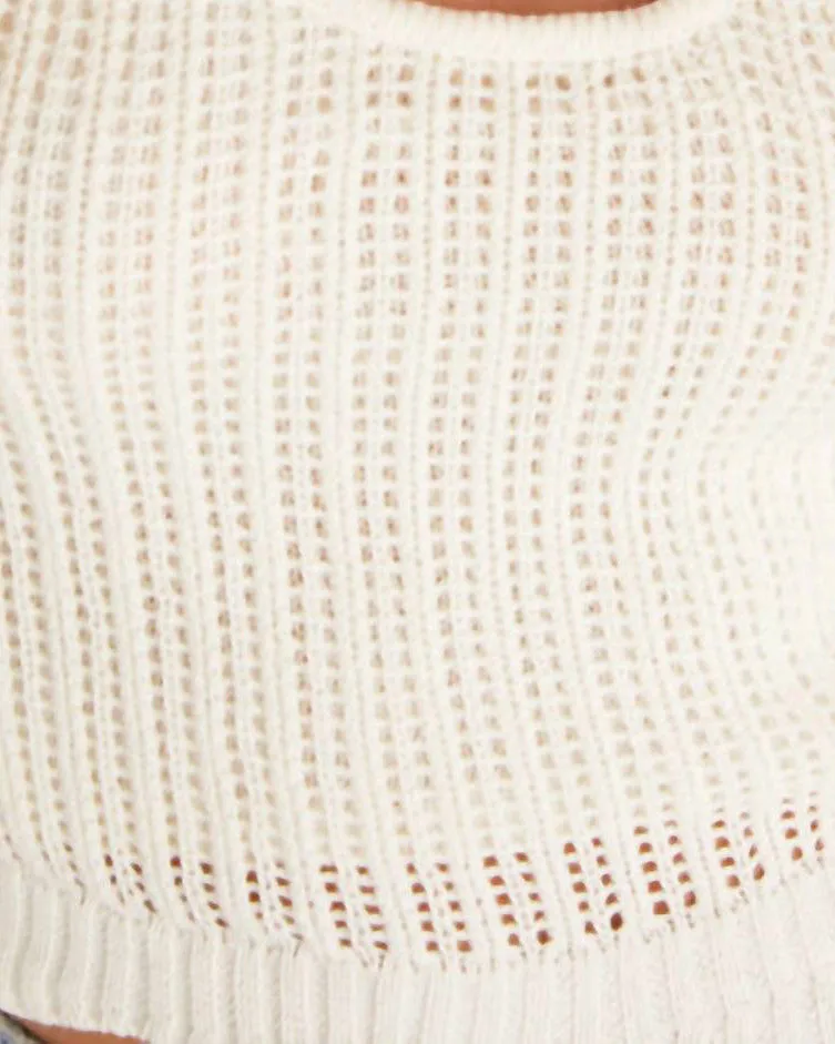 Brady Sweater Tank in White | White