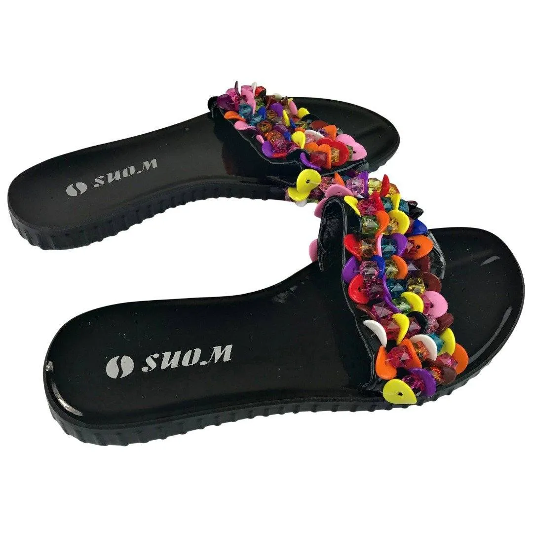 Colorful Beads Women African Sandals US 8.5 / EU 39
