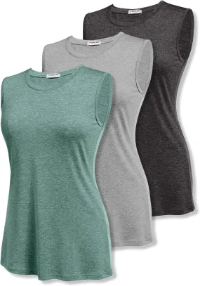 COOrun Women's Sleeveless Athletic Shirts Lightweight Sports Shirt Quick Dry Yoga Tank Tops Muscle Tank