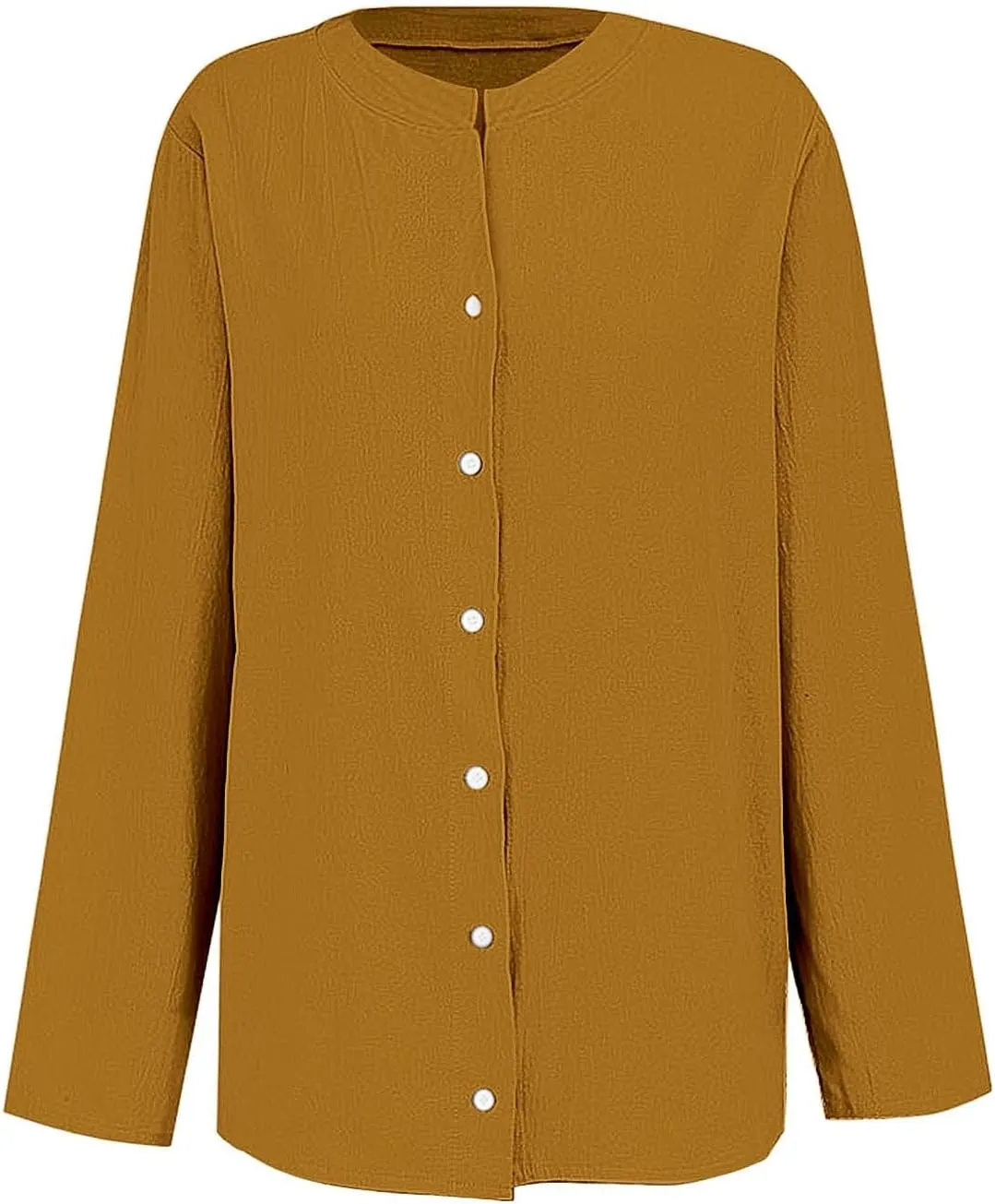 Cotton Line Shirts for Women Long Sleeve Lapel Button Down Tops Summer Loose Causal Sun Shirts Light Workout Outfits