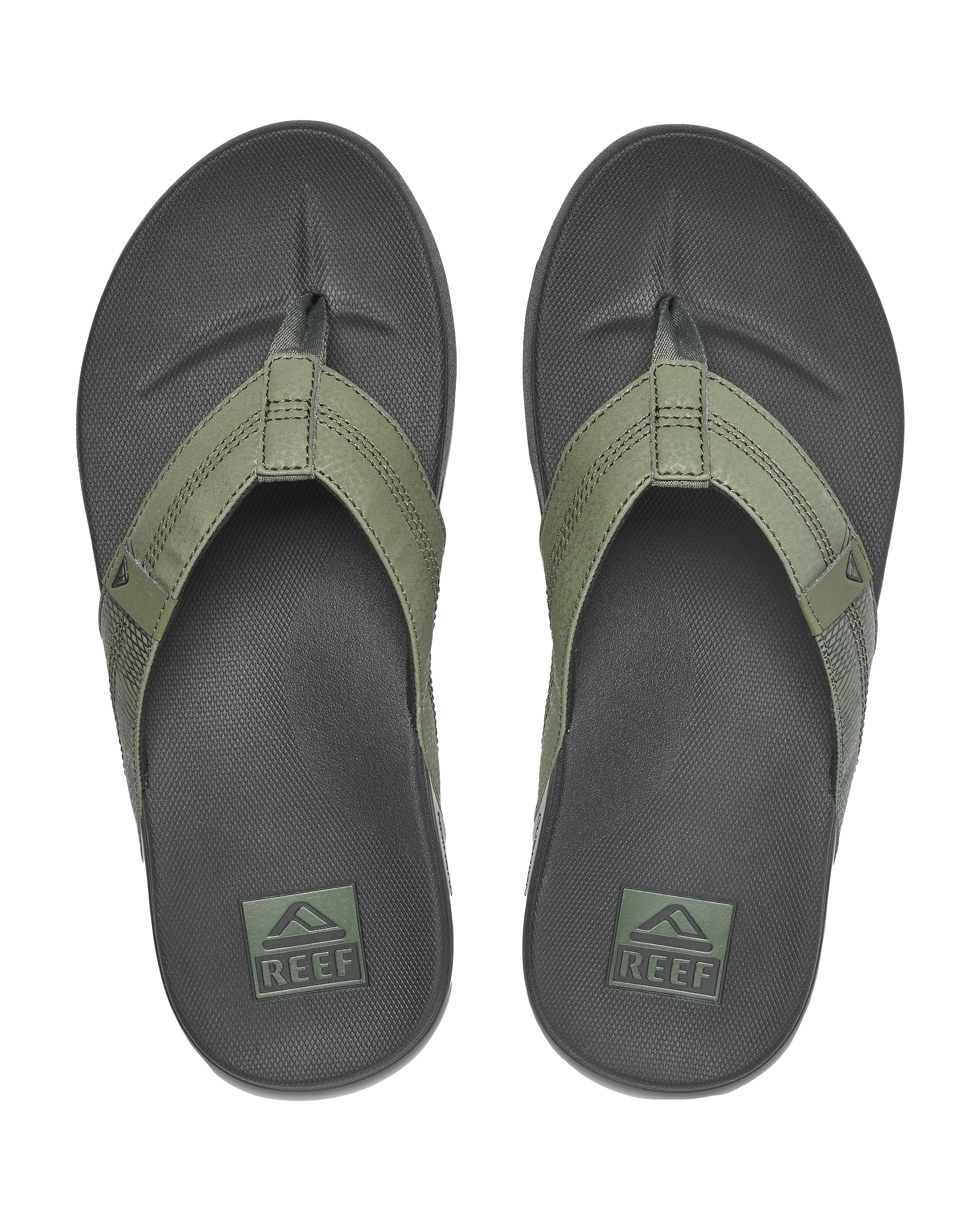 Cushion Phantom Flip Flops in Geo Olive