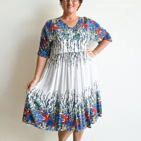 Day Tripper Summer Sundress - Blue Floral