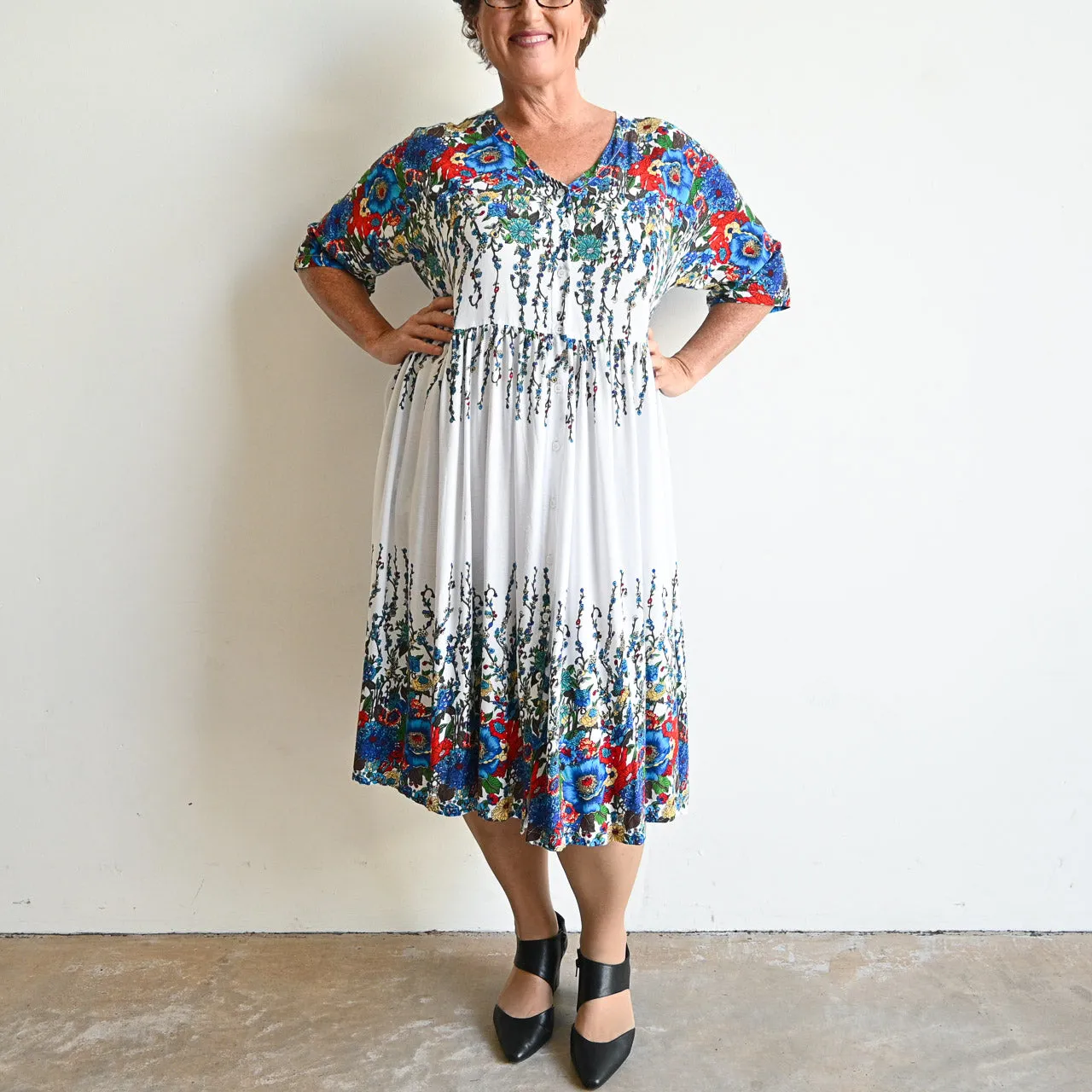 Day Tripper Summer Sundress - Blue Floral