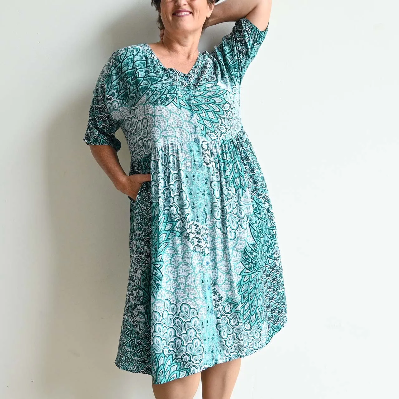 Day Tripper Summer Sundress - Peacock