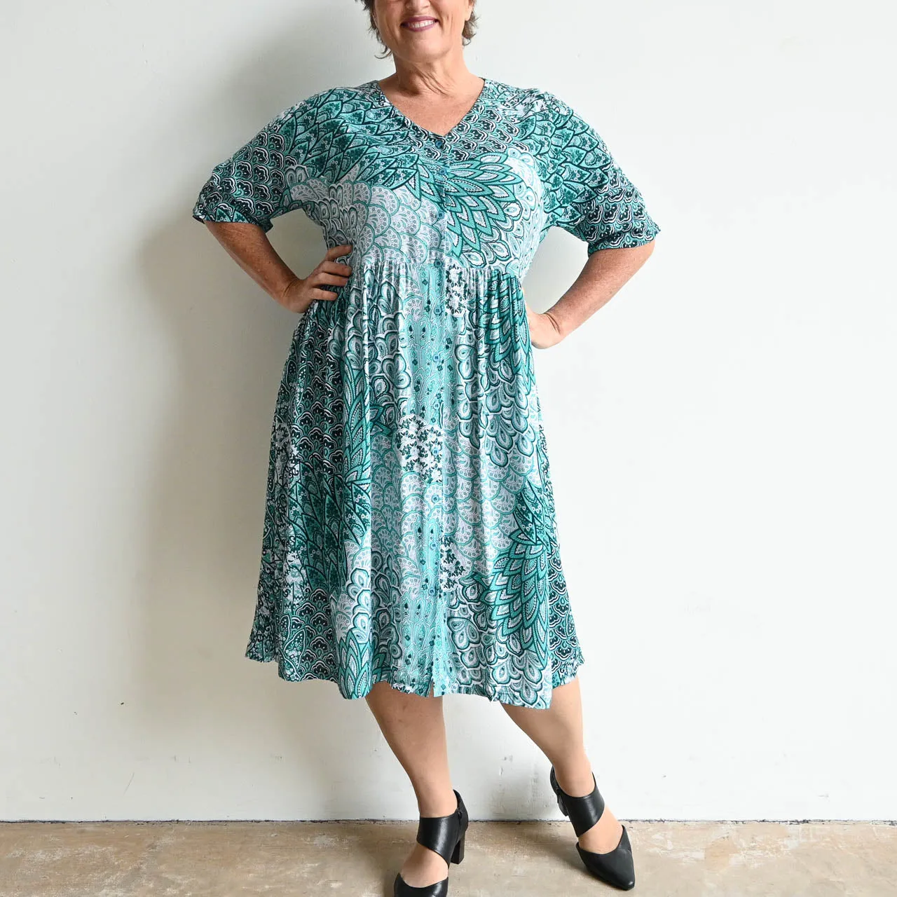 Day Tripper Summer Sundress - Peacock
