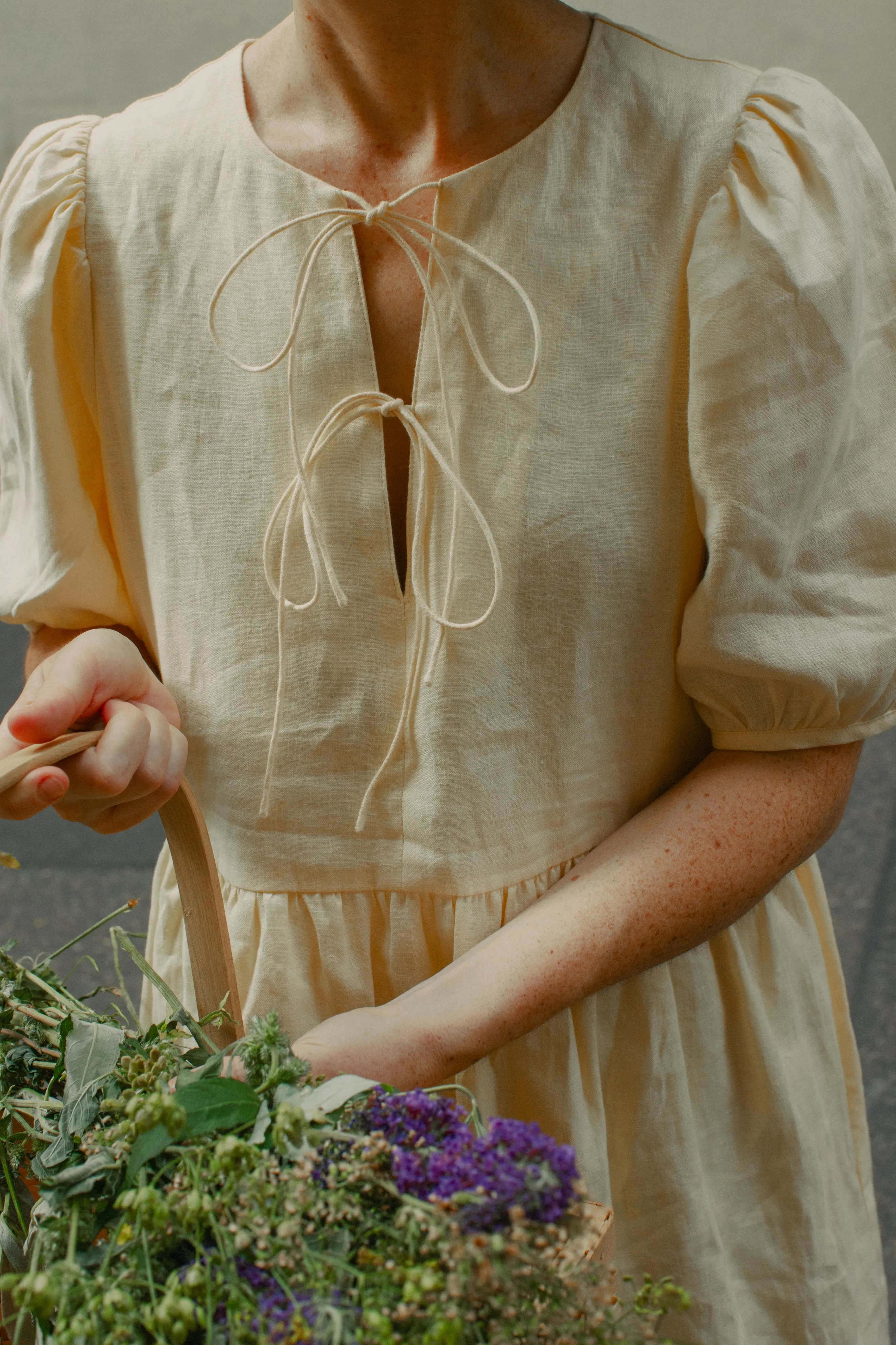 Double Tie Dress -- Linen