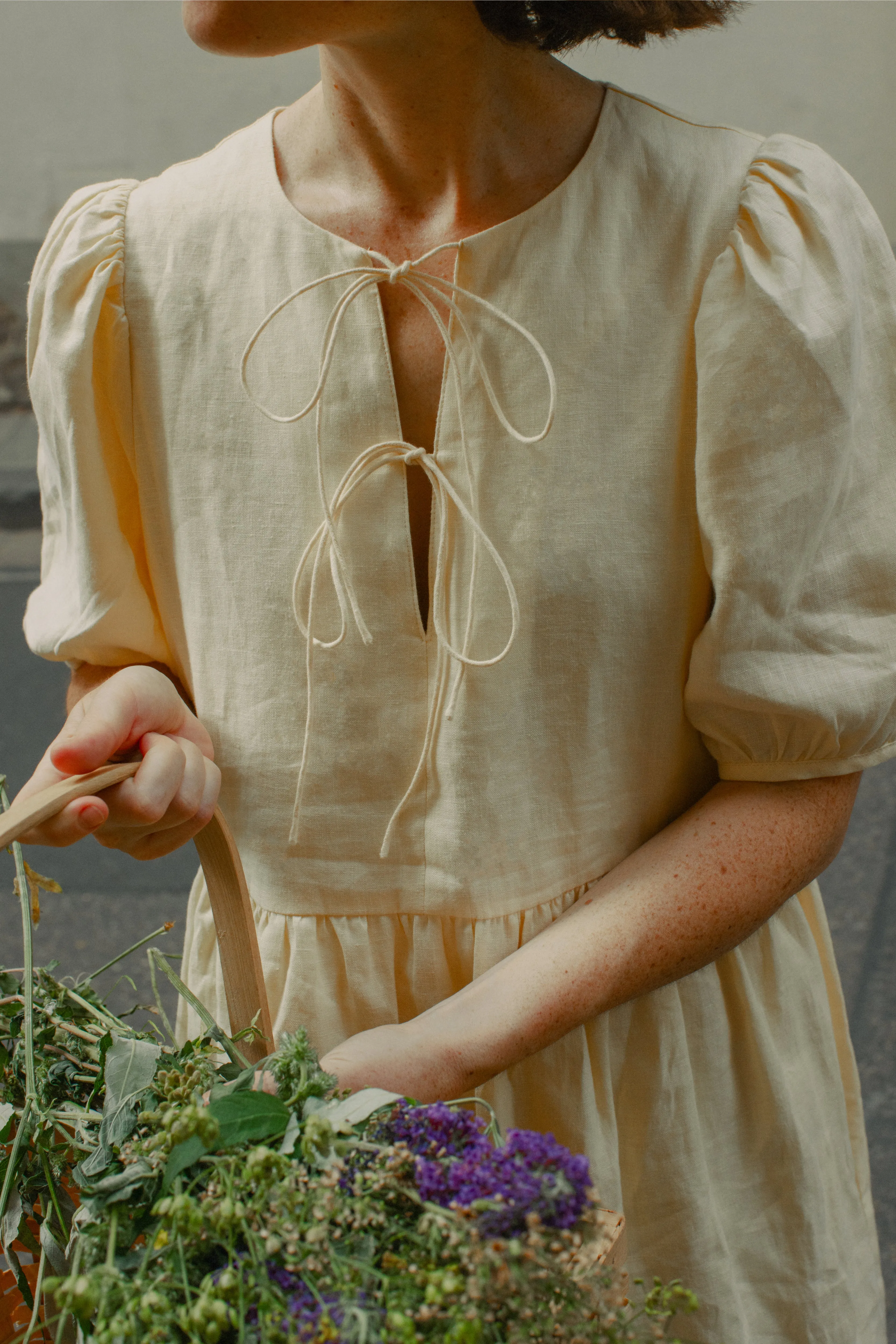 Double Tie Dress -- Linen