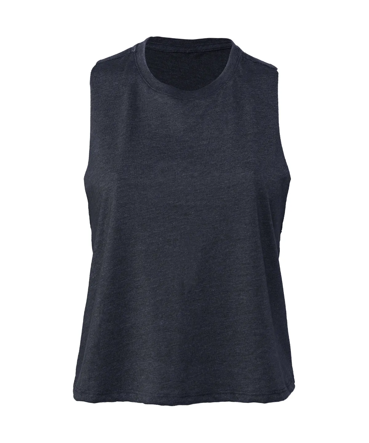 Heather Navy - Women's racerback cropped tank