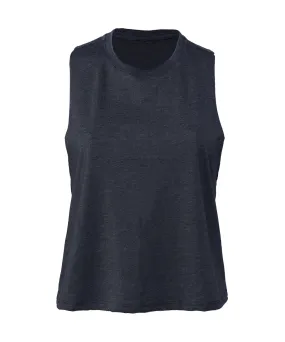 Heather Navy - Women's racerback cropped tank