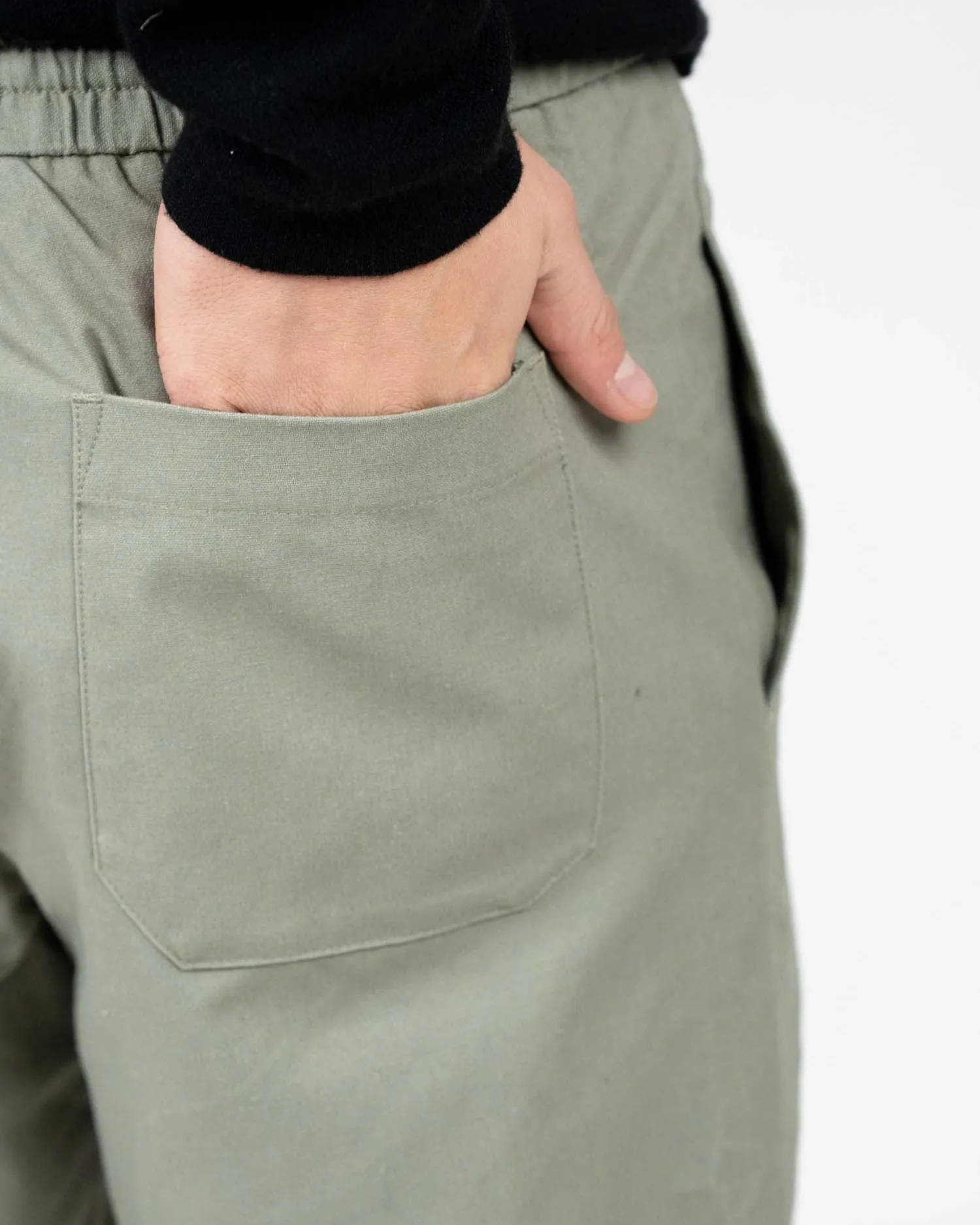 Heavyweight Linen Pants Army