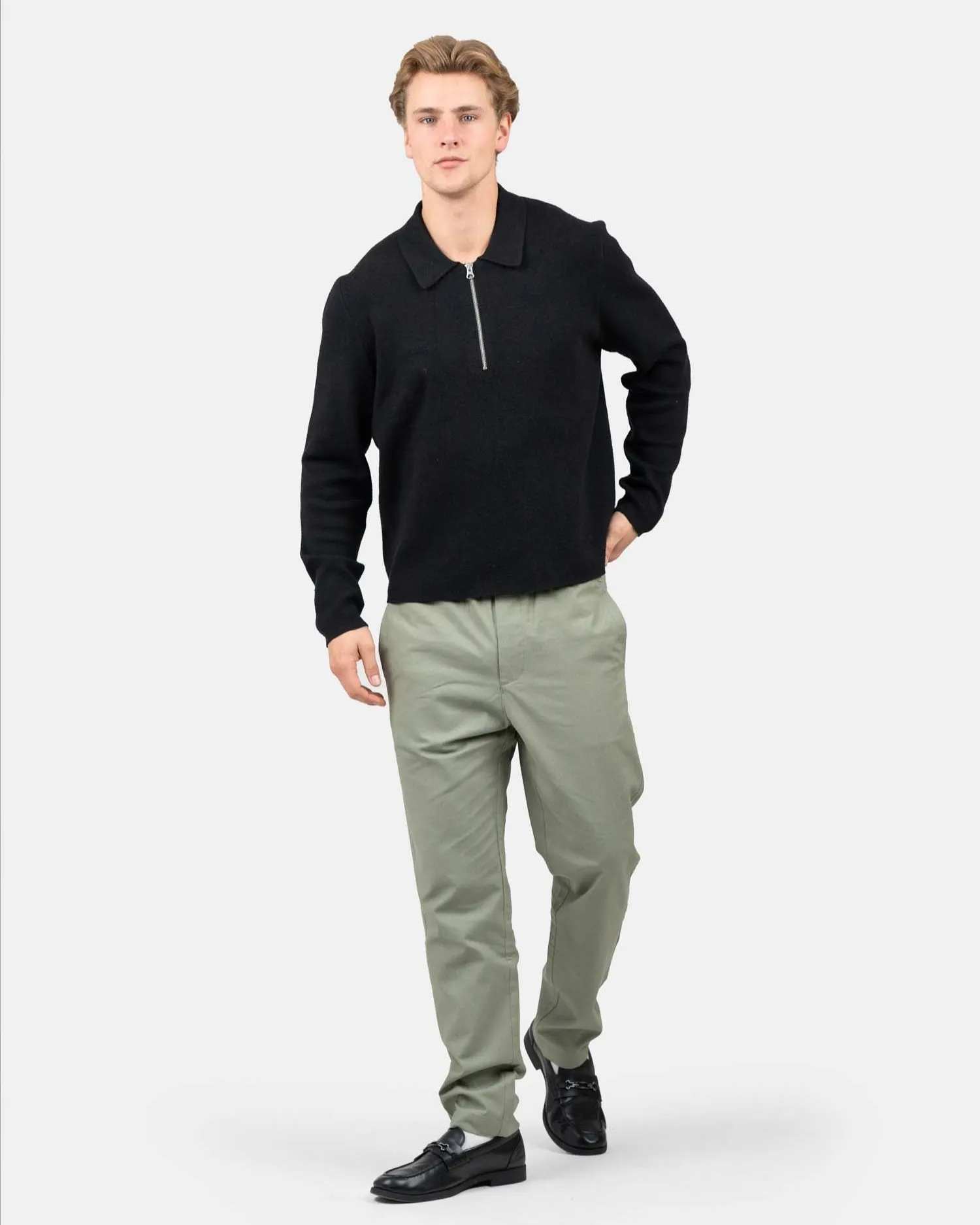 Heavyweight Linen Pants Army