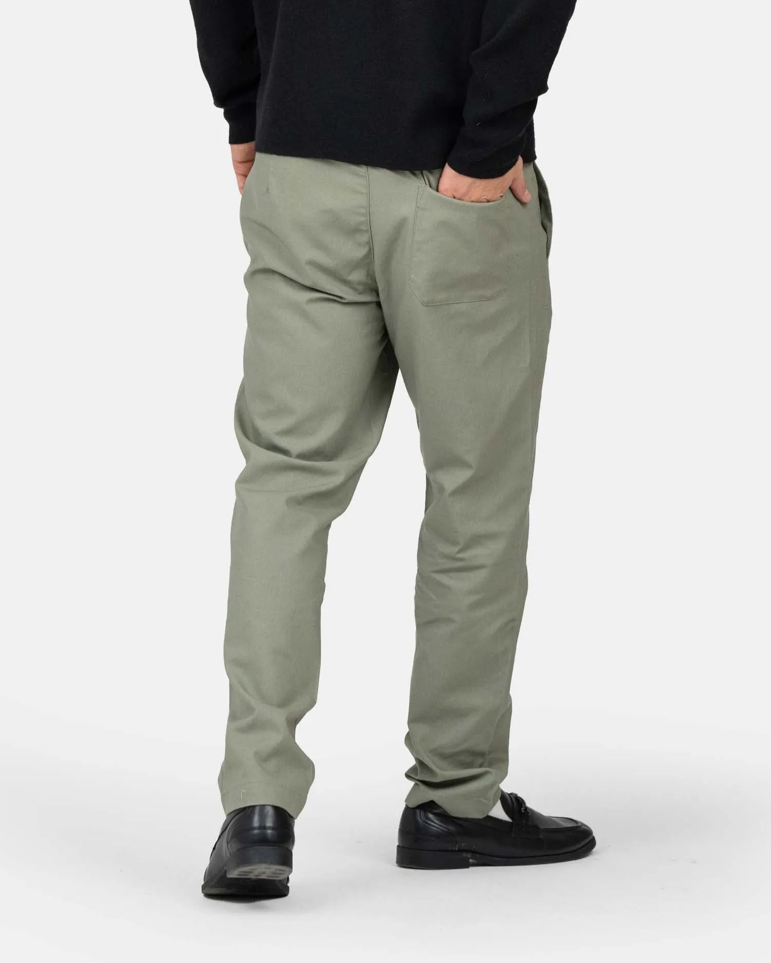 Heavyweight Linen Pants Army