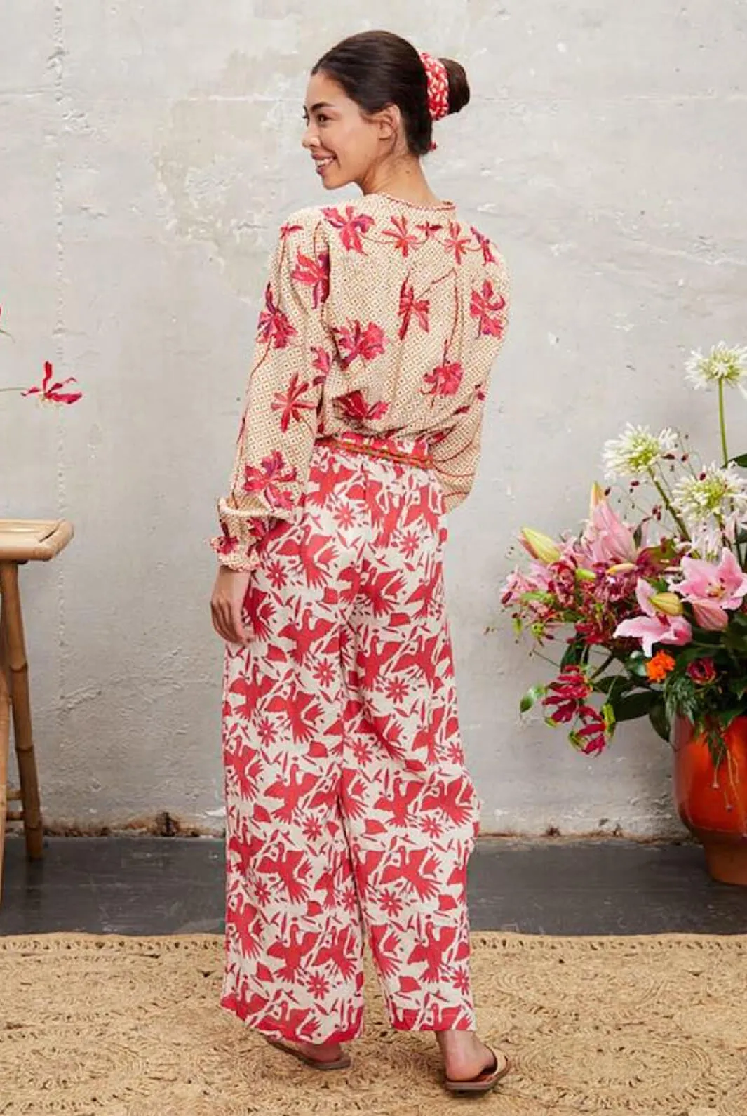 Ivy Pants Mexican Bird Red