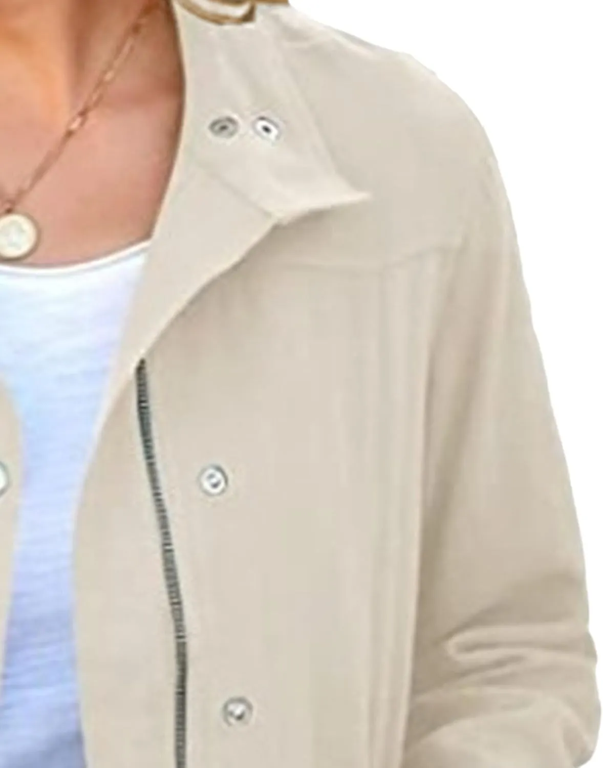 JEKE-DG Women's Military Stylish Long Sleeve Jacket Lightweight Zip Up Outdoor Jacket Coat Solid Trendy Field Safari Jackets