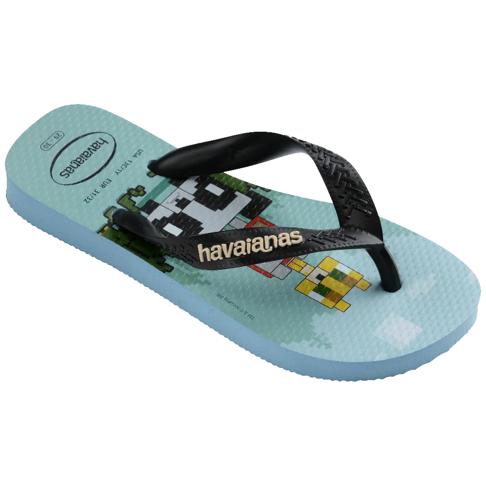 Kids Minecraft Flip Flops.