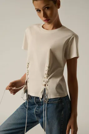 LACE-UP T-SHIRT
