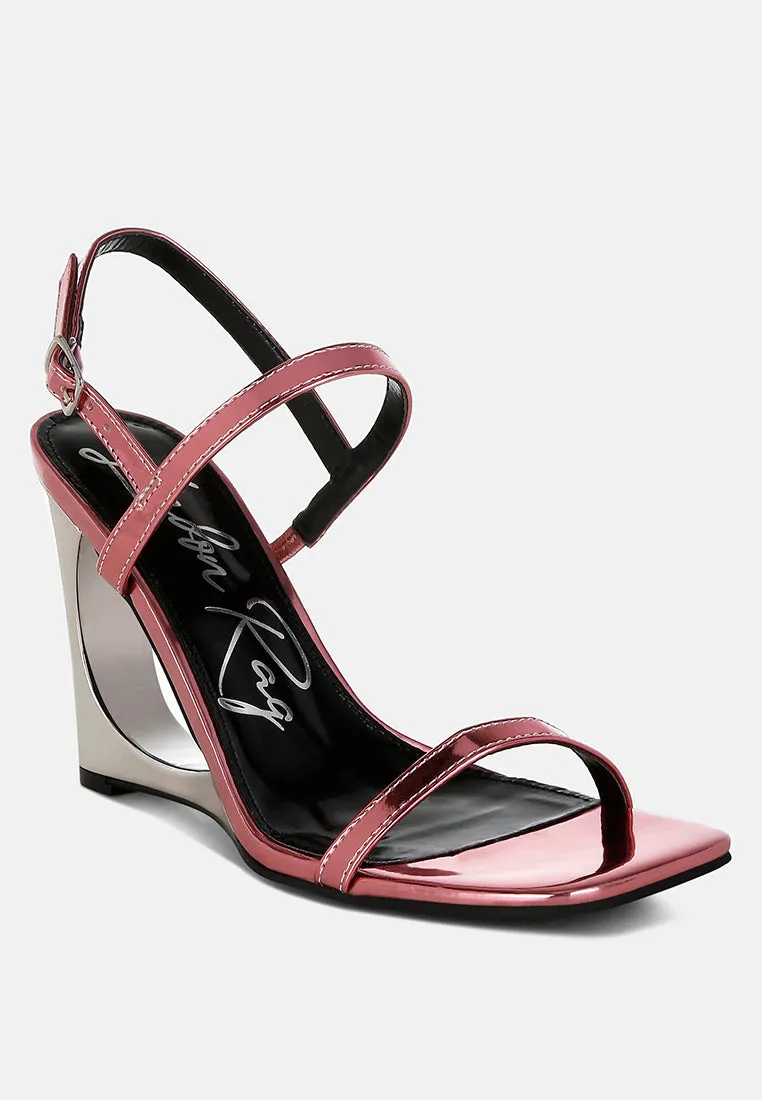 Ladra Metallic Fantasy Wedge Heel Sandals
