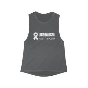 Liberalism Find the Cure Women's Flowy Scoop Muscle Tank: Style Meets Comfort