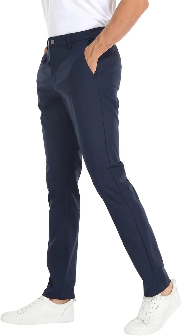LRD Mens Stretch Golf Pants – Lightweight Performance Slim Fit Golf Pant for Men