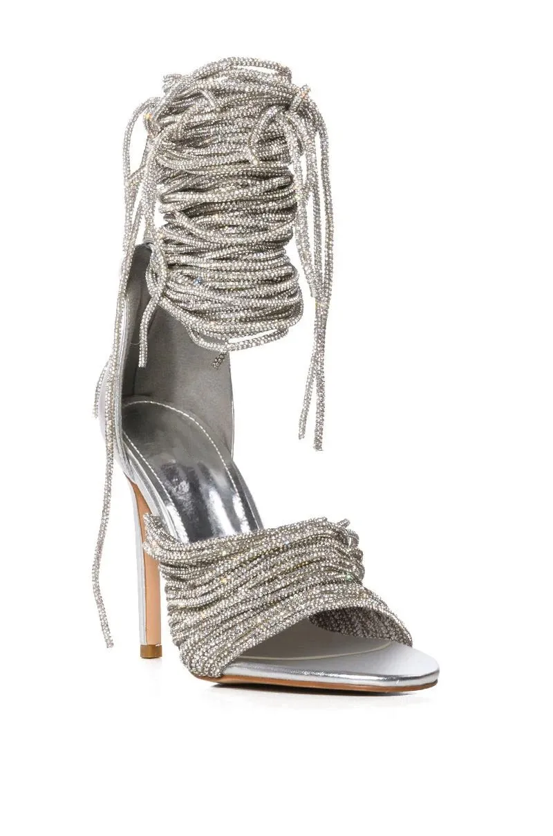 Lucinda - Sparkling Rhinestone Heeled Sandals for Women