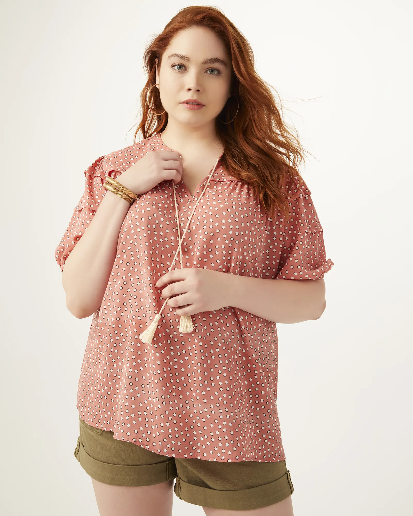Maeve Stretchy Cotton Cuffed Short | Olive Green