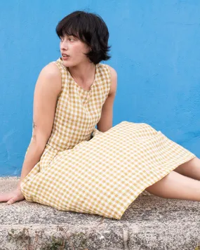 Maxi SMOCK light weight linen dress