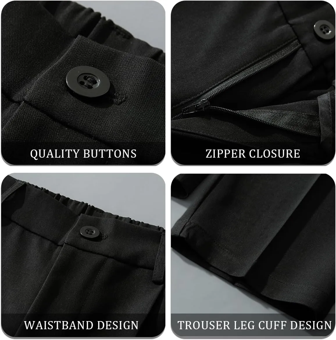 Mens Casual Pants Elastic Waist Lightweight Slacks Summer Beach Yoga Trousers Workout Athletic Travel Pants