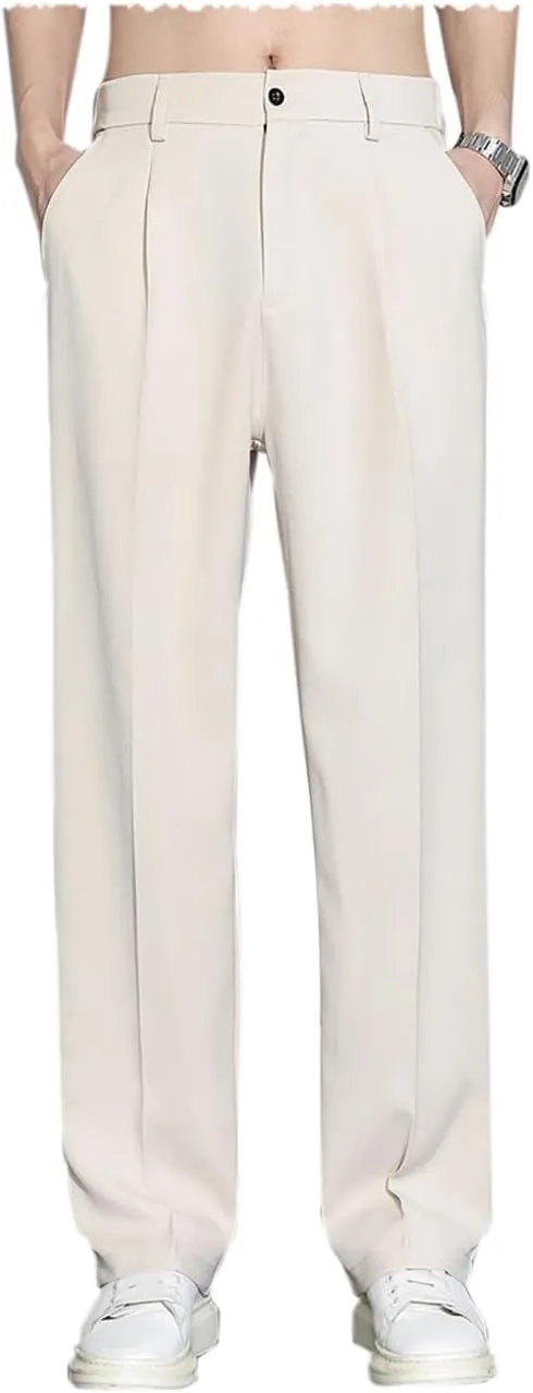 Mens Casual Pants Elastic Waist Lightweight Slacks Summer Beach Yoga Trousers Workout Athletic Travel Pants