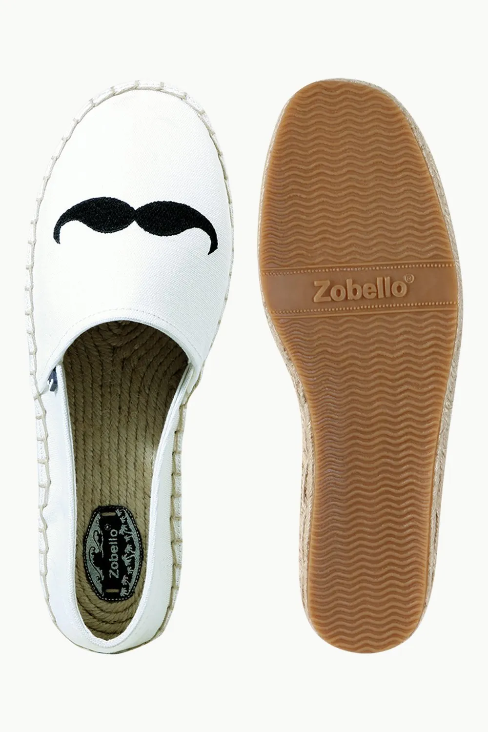 Men's Oatmeal Mustache Tag Espadrilles