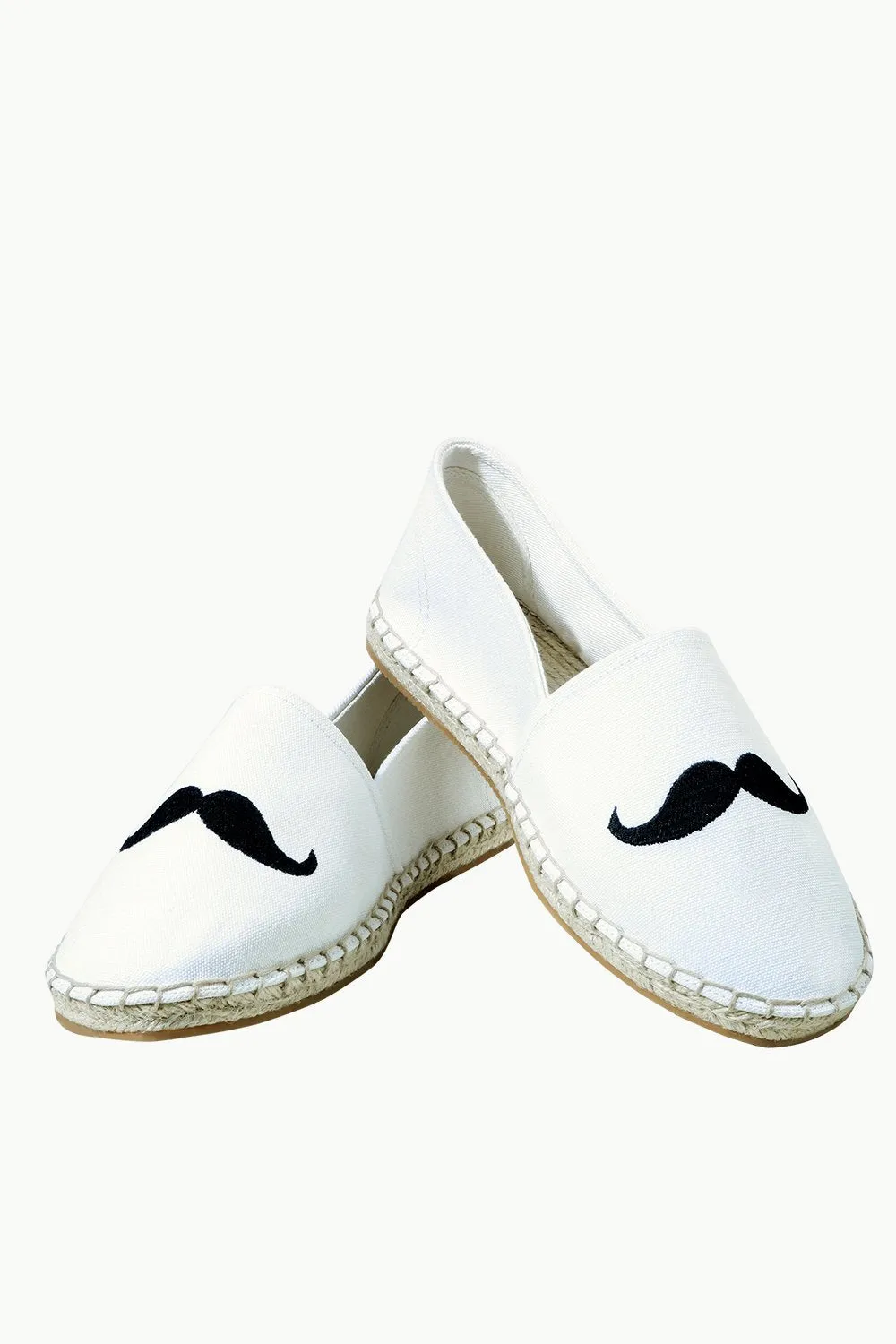 Men's Oatmeal Mustache Tag Espadrilles