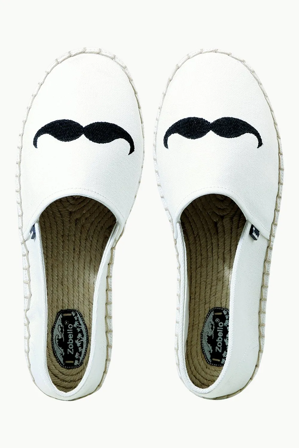 Men's Oatmeal Mustache Tag Espadrilles
