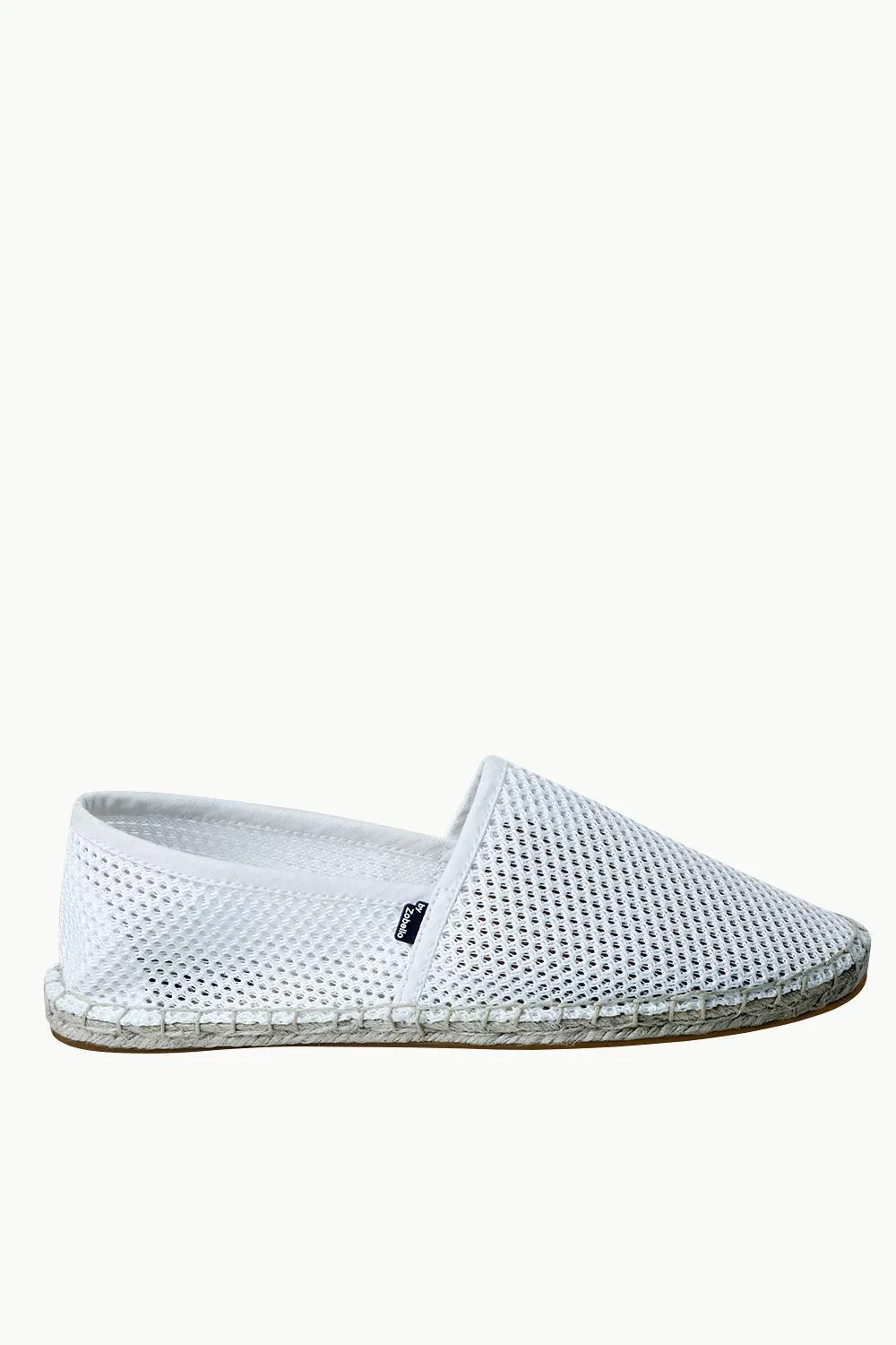 Men's White Mesh Basque Espadrilles