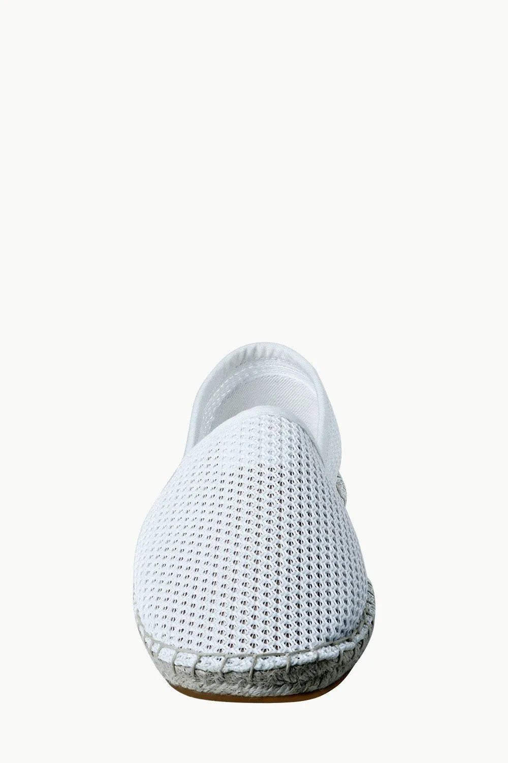 Men's White Mesh Basque Espadrilles