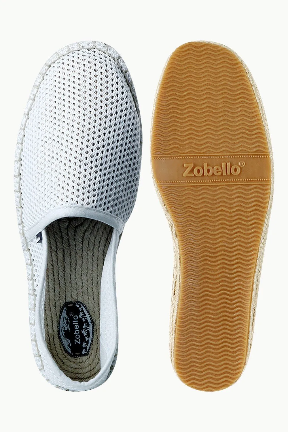 Men's White Mesh Basque Espadrilles