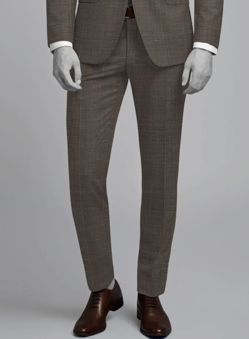 Napolean Ariel Nailhead Dark Brown Wool Pants