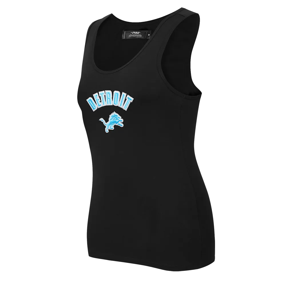 NFL DETROIT LIONS CLASSIC WOMEN'S RELAXED FIT RACERBACK (BLACK)